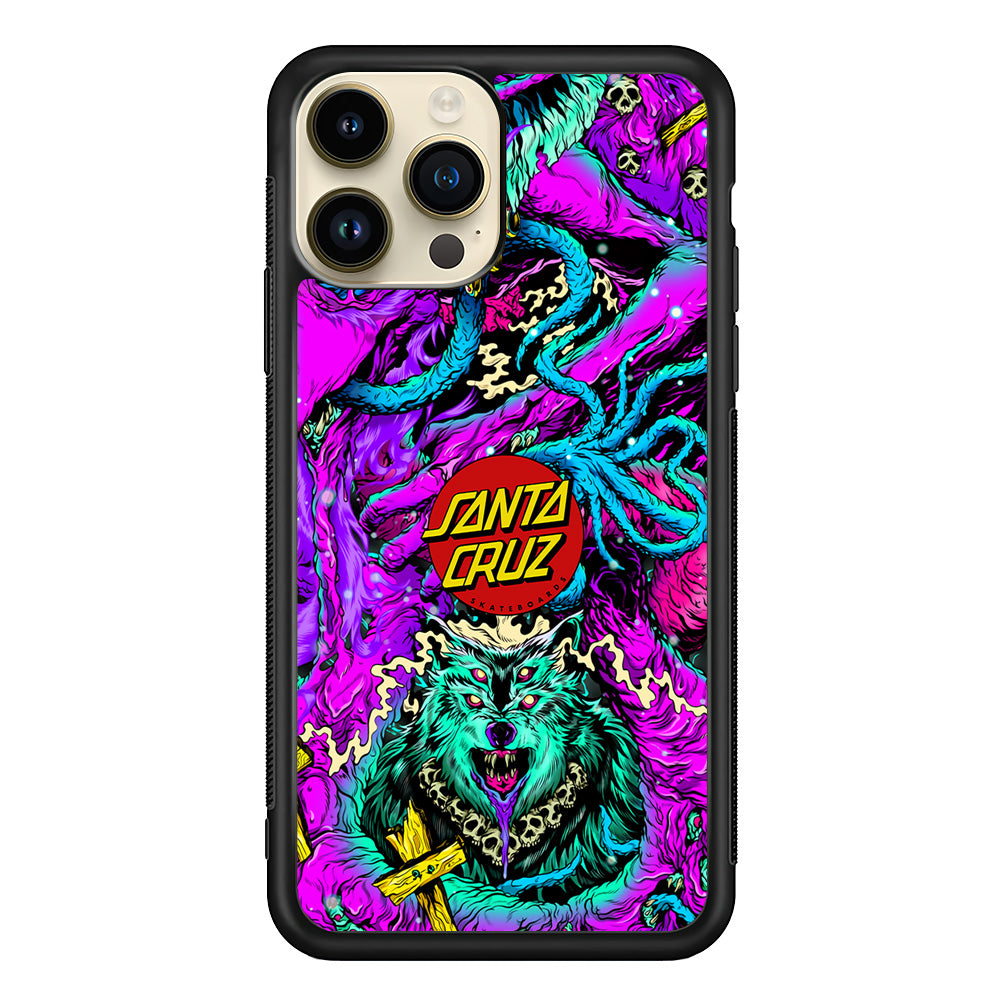 Santa Cruz Skateboard Wolf iPhone 14 Pro Case | Slim Rubber Case for iPhone 14 Pro