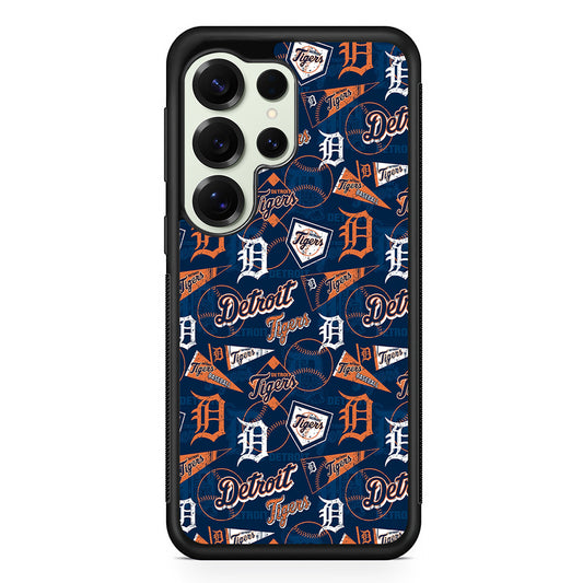 Detroit Tigers Pattern Samsung Galaxy S25 Ultra Case | Durable Rubber Case for Samsung Galaxy S25 Ultra