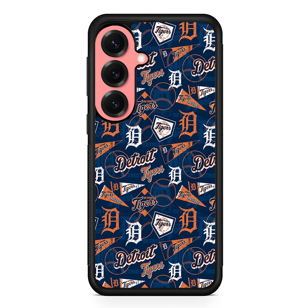 Detroit Tigers Pattern Samsung Galaxy S25 Case | Protective Case for Samsung Galaxy S25