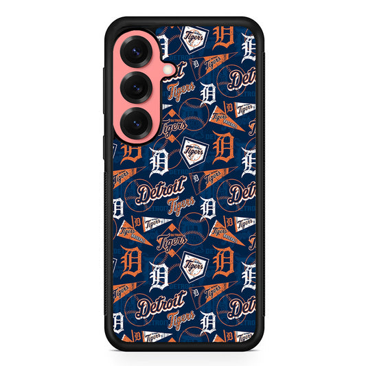 Detroit Tigers Pattern Samsung Galaxy S25 Case | Protective Case for Samsung Galaxy S25