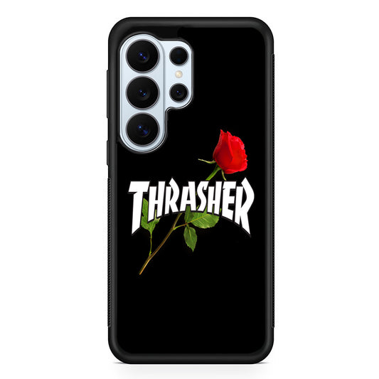 Thrasher Black Rose Flower Samsung Galaxy S26 Ultra Case | Protective Phone Cover