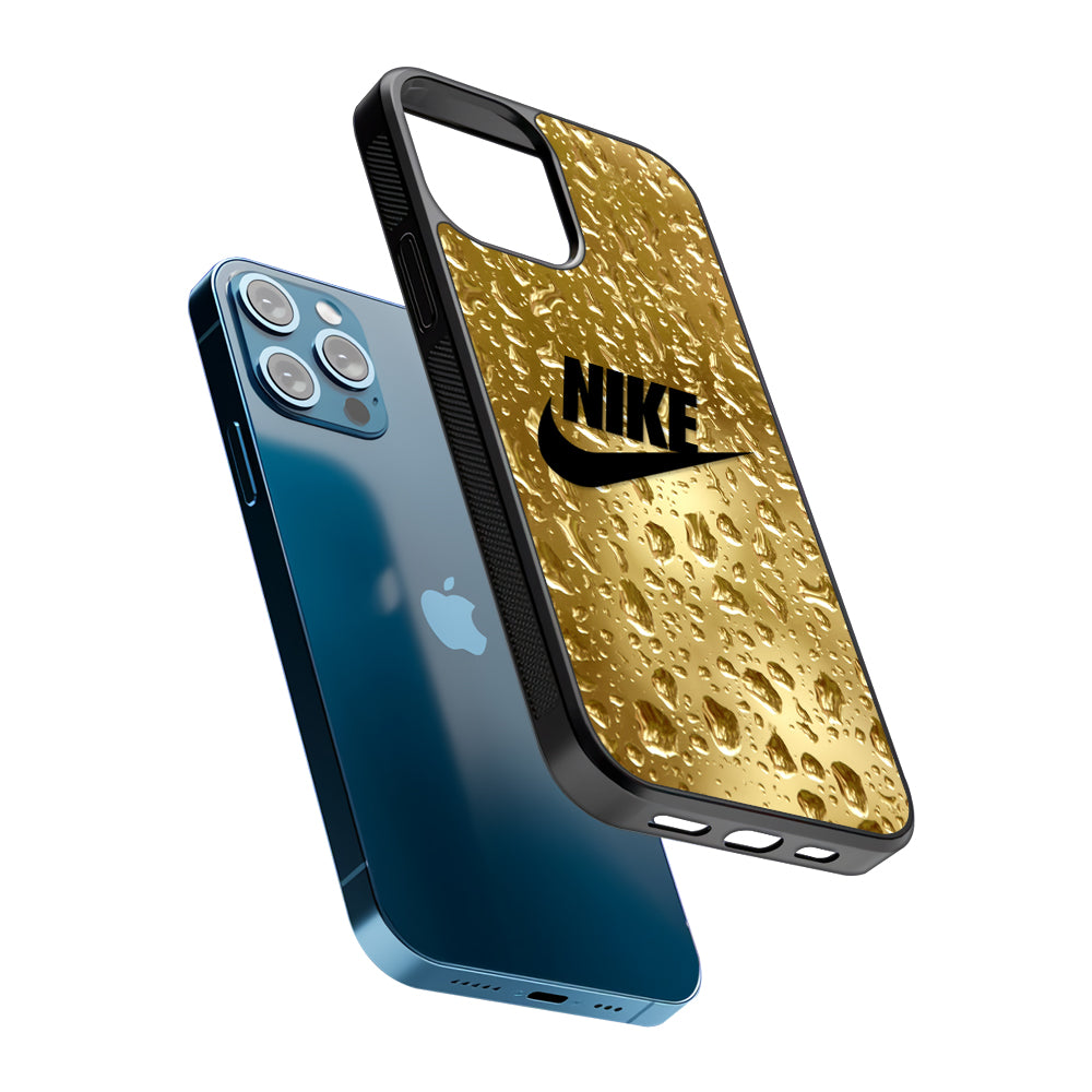Nike Golden Water Drop 2D Rubber Phone Case | Slim Protective Phone Case