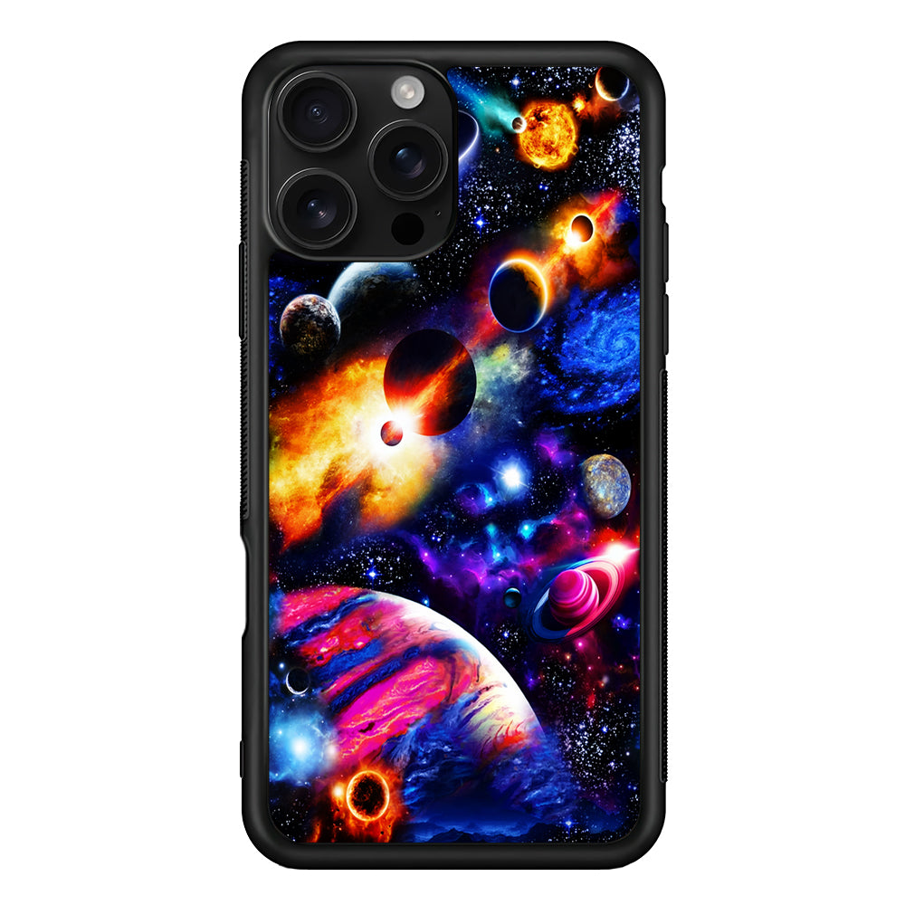 Beautiful Space Galaxy Planets iPhone 16 Pro Case | Durable Protective Case for iPhone 16 Pro