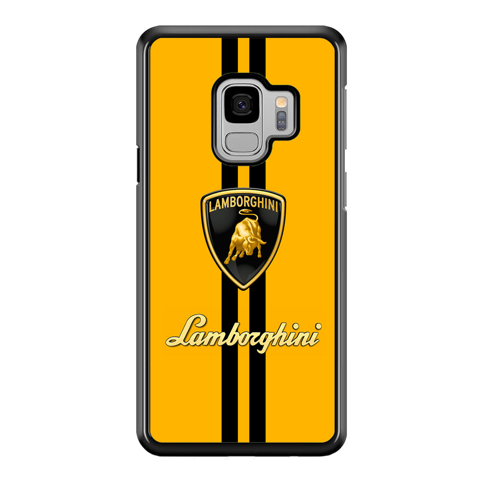 Lamborghini Logo Yellow Samsung Galaxy S9 Case | Slim Rubber Case for Samsung Galaxy S9