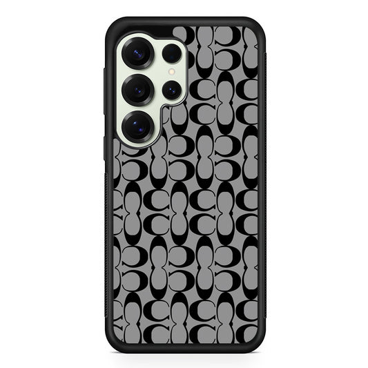 Coach Black Grey Samsung Galaxy S25 Ultra Case | Slim Rubber Case for Samsung Galaxy S25 Ultra