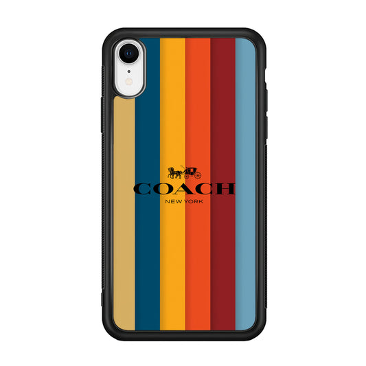 Coach Vertical Colorfull iPhone XR Case | Slim Rubber Case for iPhone XR