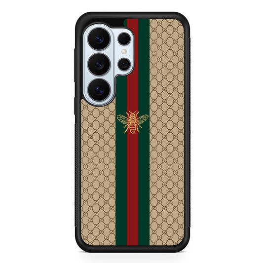 Gucci Latte Wall Stripe Bee Logo Samsung Galaxy S26 Ultra Case | Protective Phone Cover
