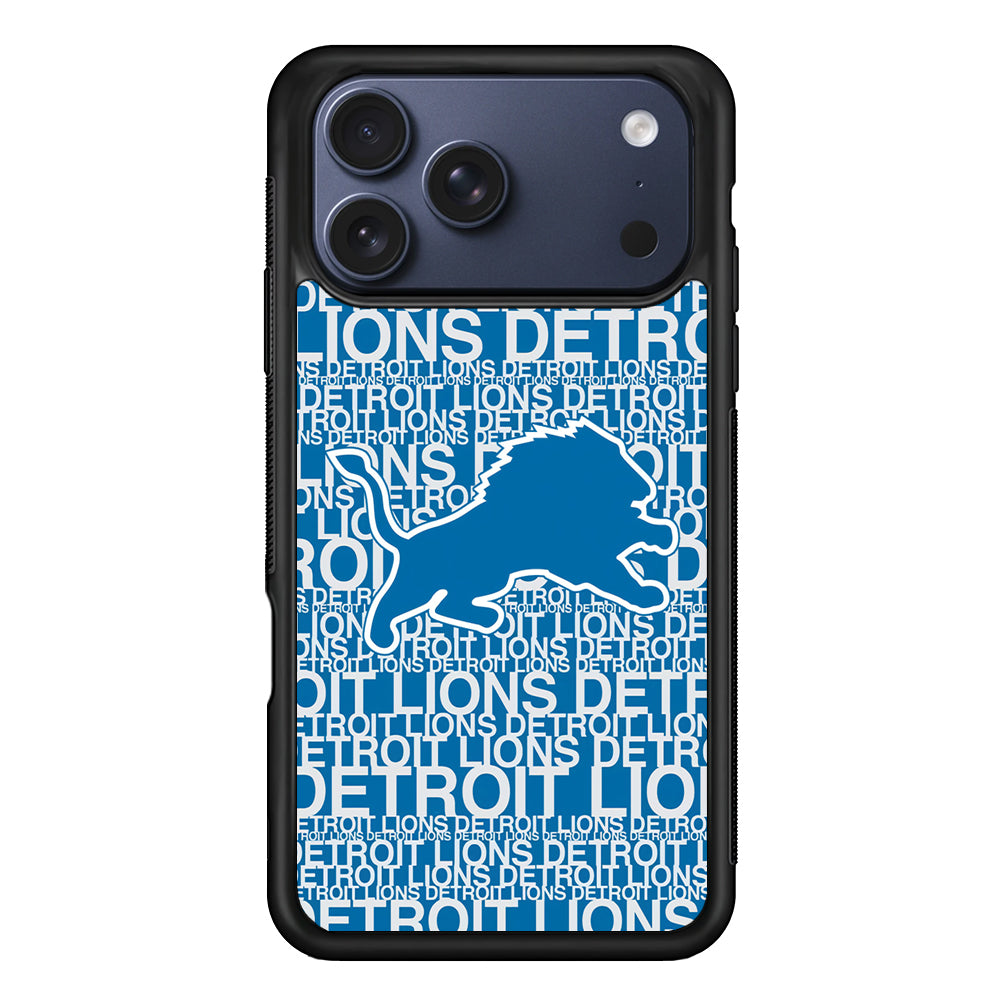 Detroit Lions Pattern iPhone 17 Pro Max Case | Slim Protective Cover for iPhone 17 Pro Max