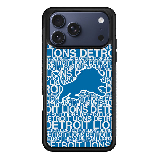 Detroit Lions Pattern iPhone 17 Pro Max Case | Slim Protective Cover for iPhone 17 Pro Max