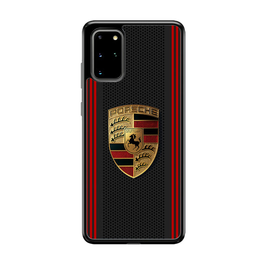 Porsche Gold Emblem Samsung Galaxy S20 Plus Case | Slim Rubber Case for Samsung Galaxy S20 Plus