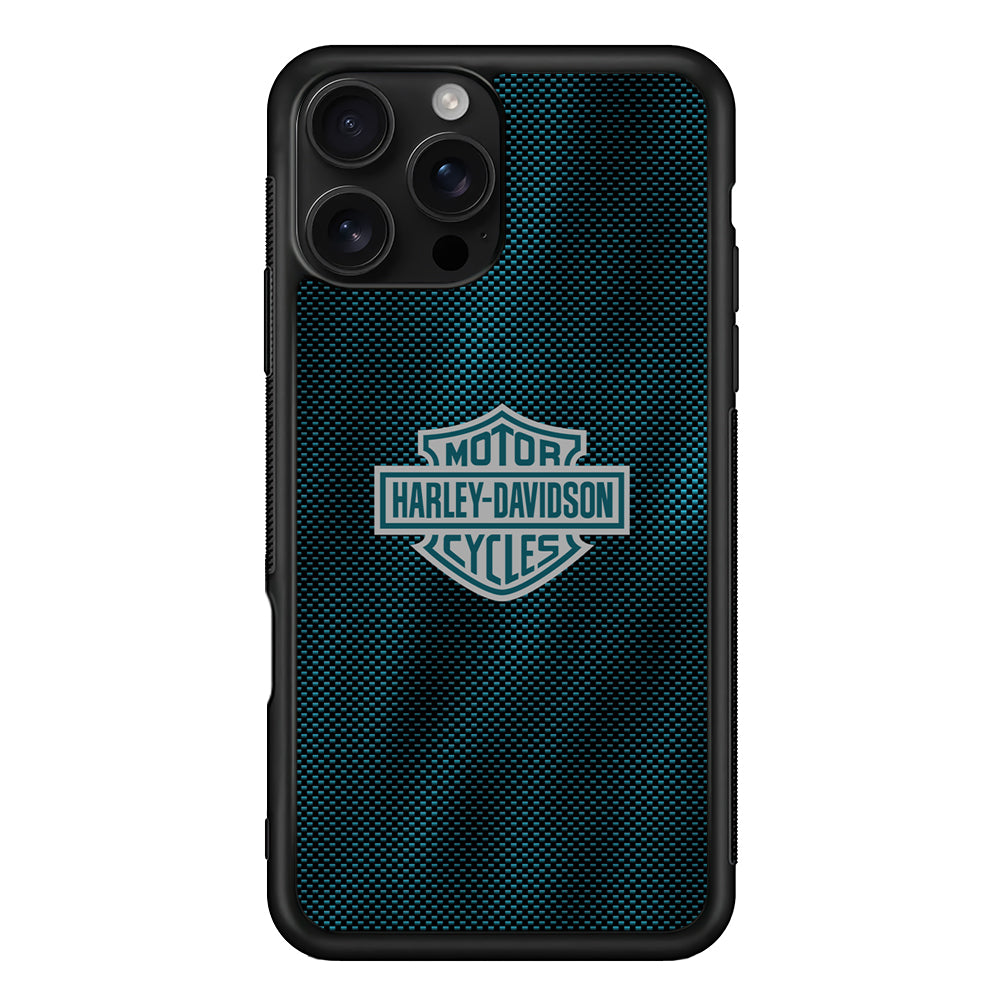 Harley Davidson Shiny Blue Steel iPhone 16 Pro Case - Stylish Protective Cover for iPhone 16 Pro