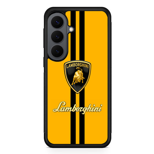 Lamborghini Logo Yellow Samsung Galaxy S26 Plus Case | Slim Rubber Case for Samsung Galaxy S26 Plus