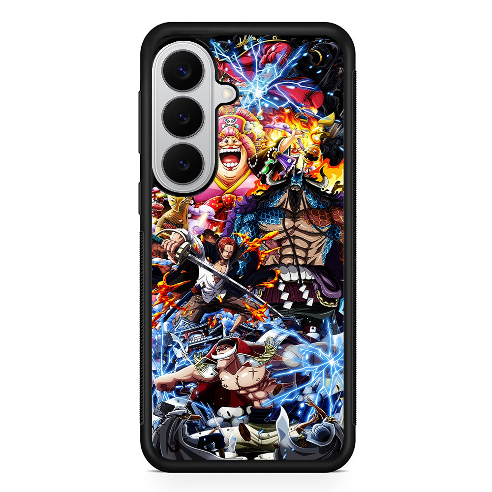 One Piece All Yonkou Samsung Galaxy S26 Case | Protective Rubber Cover