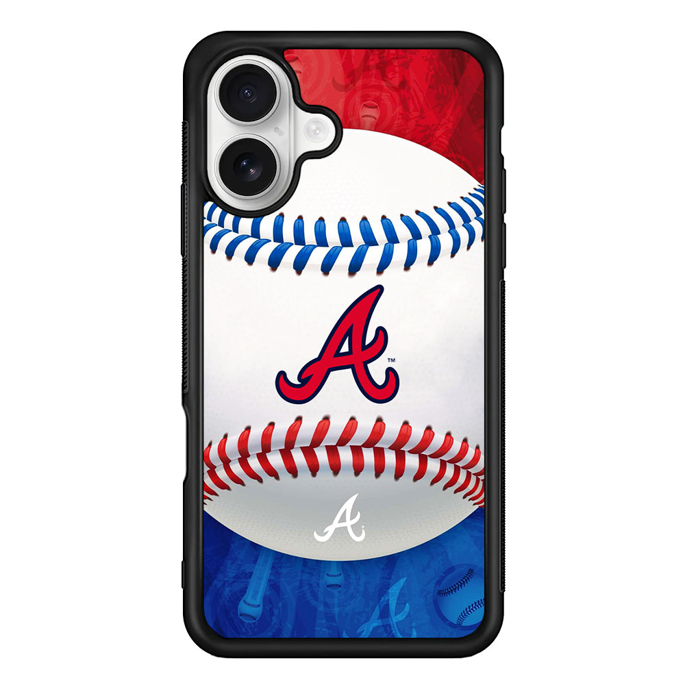 Atlanta Braves Ball iPhone 16 Plus Case | Durable Protective Rubber Cover