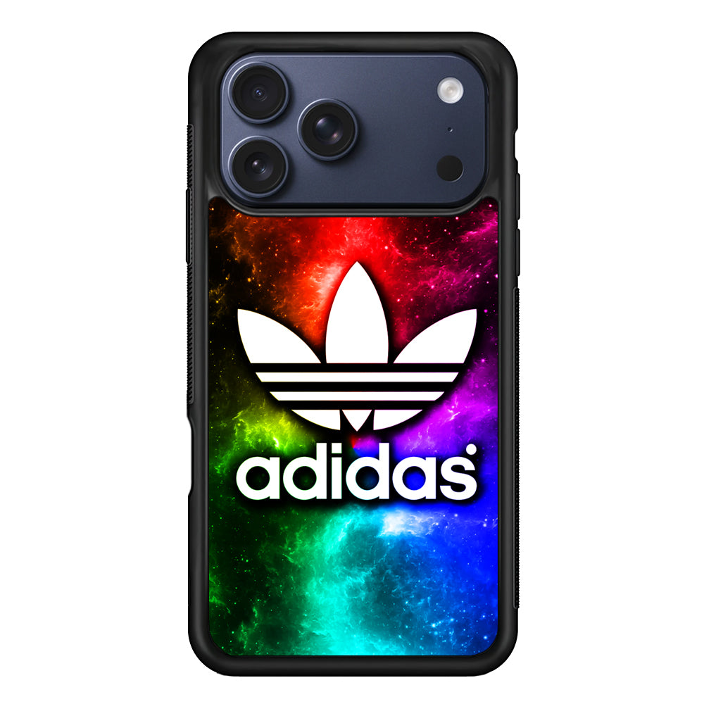 Adidas Logo Colours in Space iPhone 17 Pro Max Case | Durable Rubber Case for iPhone 17 Pro Max