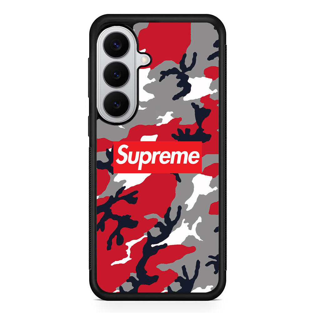 Supreme Camo Red Samsung Galaxy S26 Case | Slim Rubber Case for Samsung Galaxy S26