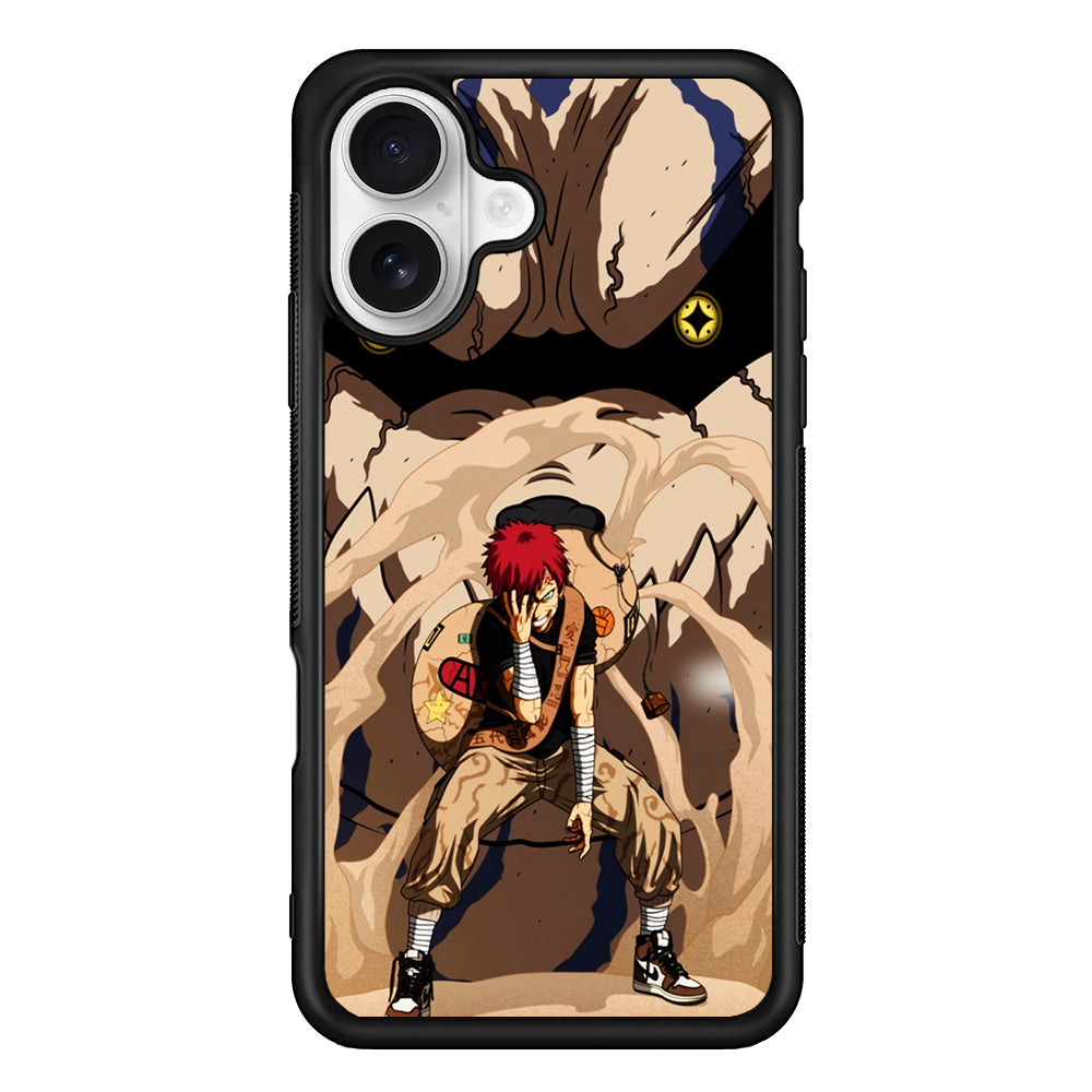Naruto Gaara Of The Sand iPhone 16 Plus Case | Durable Protective Rubber Cover