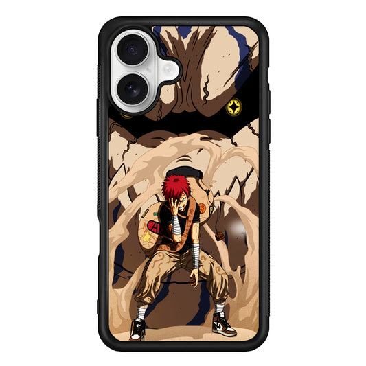 Naruto Gaara Of The Sand iPhone 16 Plus Case | Durable Protective Rubber Cover