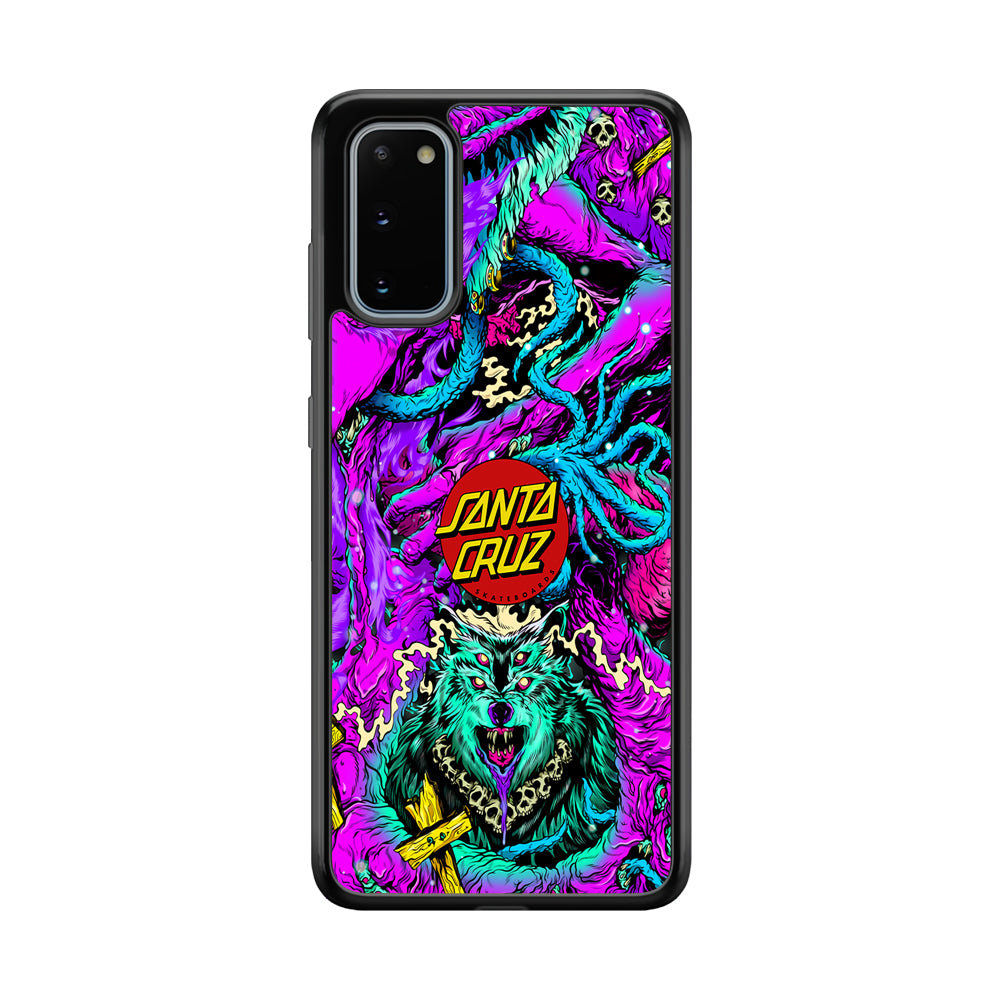 Santa Cruz Skateboard Wolf Samsung Galaxy S20 Case | Slim Rubber Case for Samsung Galaxy S20