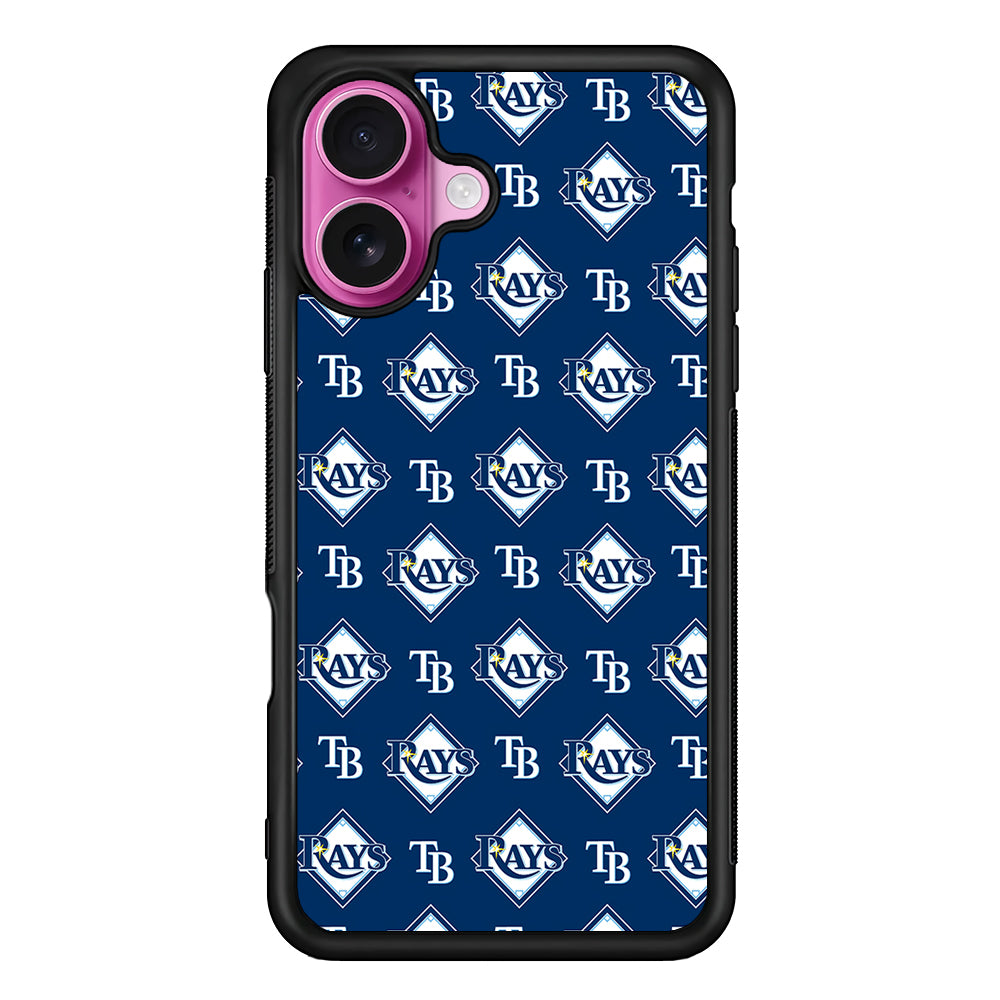 Tampa Bay Rays Pattern iPhone 17 Case | Slim Protective Rubber Phone Cover