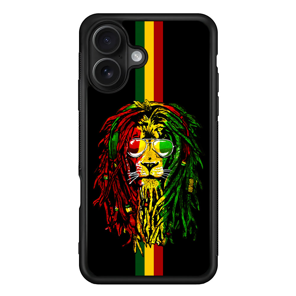 Reggae Lion Rasta iPhone 16 Case - Oxvistore