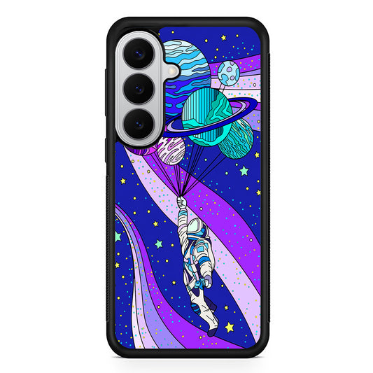 Astronaut Space Planetary Balloon Samsung Galaxy S26 Case | Protective Rubber Cover