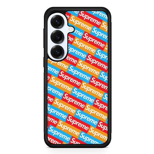Supreme Colorful Samsung Galaxy S25 Plus Case | Slim Rubber Case for Samsung Galaxy S25 Plus