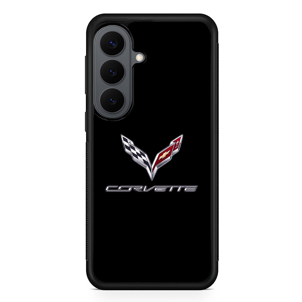 Chevrolet Corvette Logo Black Samsung Galaxy S26 Plus Case | Slim Rubber Case for Samsung Galaxy S26 Plus