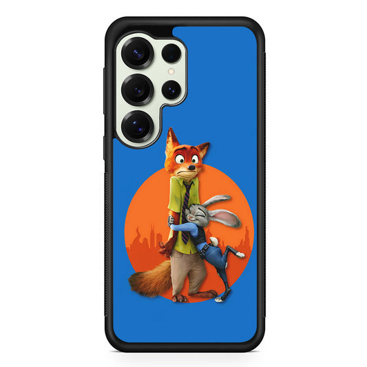 Zootopia Nick and Judy Hug Samsung Galaxy S25 Ultra Case | Durable Rubber Case for Samsung Galaxy S25 Ultra
