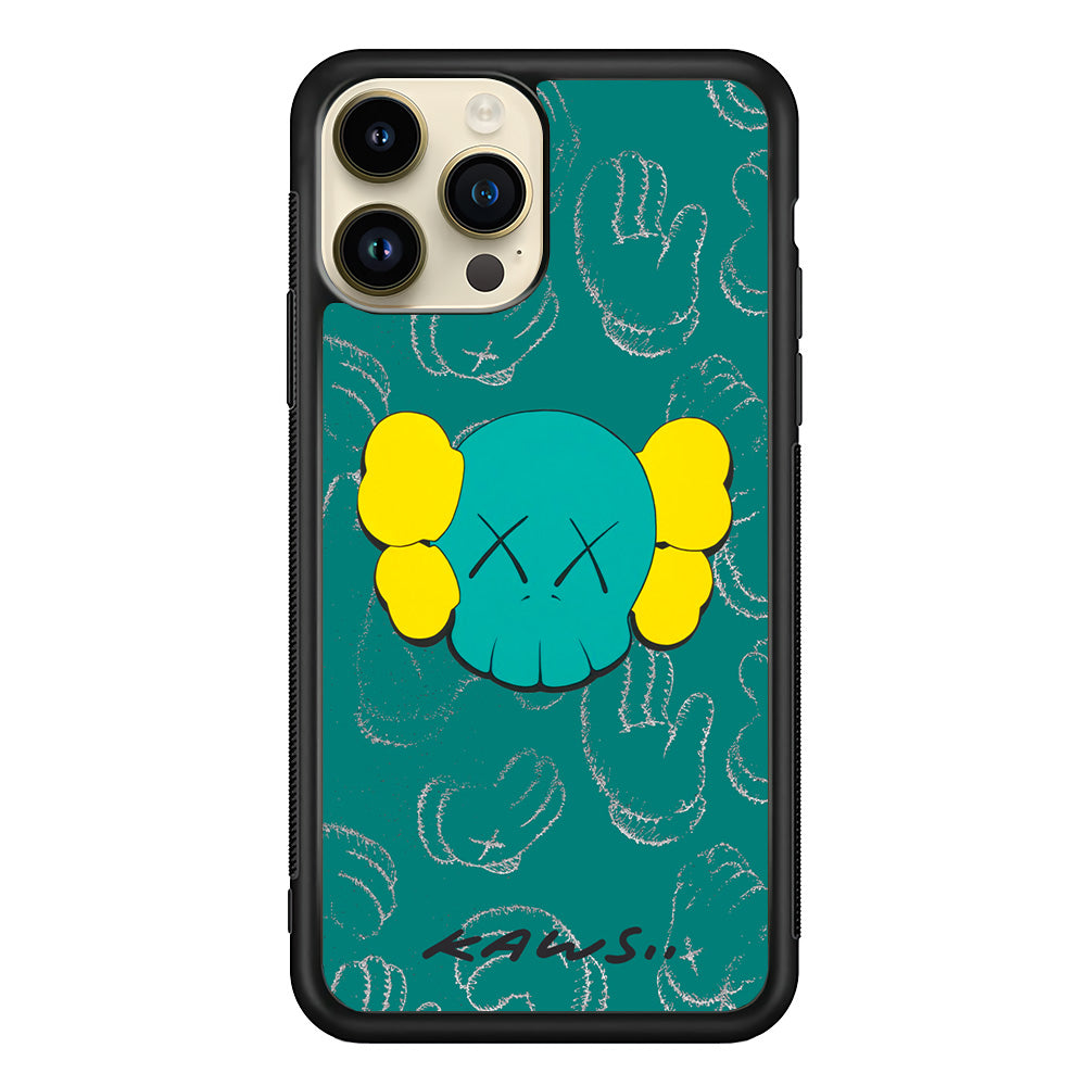 Kaws Face Tosca Touch iPhone 14 Pro Case | Slim Rubber Case for iPhone 14 Pro