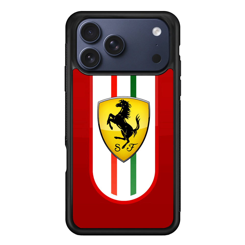 Ferrari Logo Red iPhone 17 Pro Max Case | Slim Rubber Case for iPhone 17 Pro Max