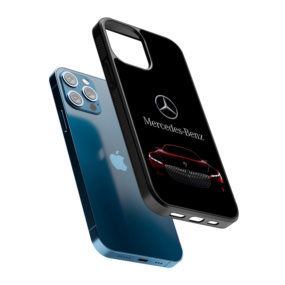 Mercedes-Benz Red Dark Aesthetic 2D Rubber Phone Case | Durable Phone Case
