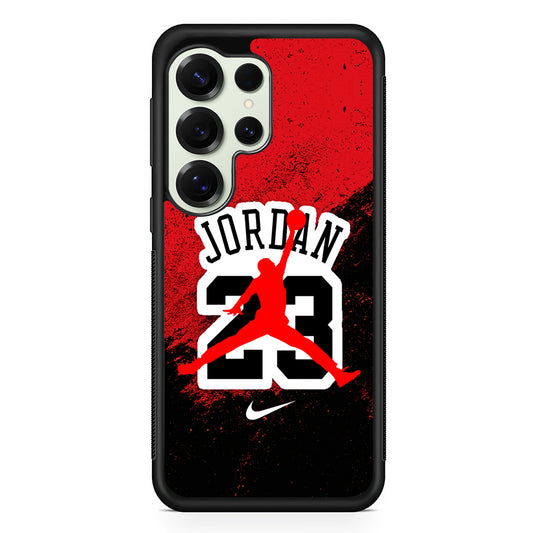 Michael Jordan 23 Red Black Samsung Galaxy S25 Ultra Case | Durable Rubber Case for Samsung Galaxy S25 Ultra