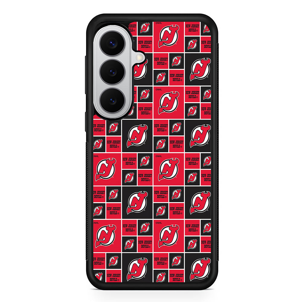 New Jersey Devils Pattern Samsung Galaxy S26 Case | Protective Rubber Cover