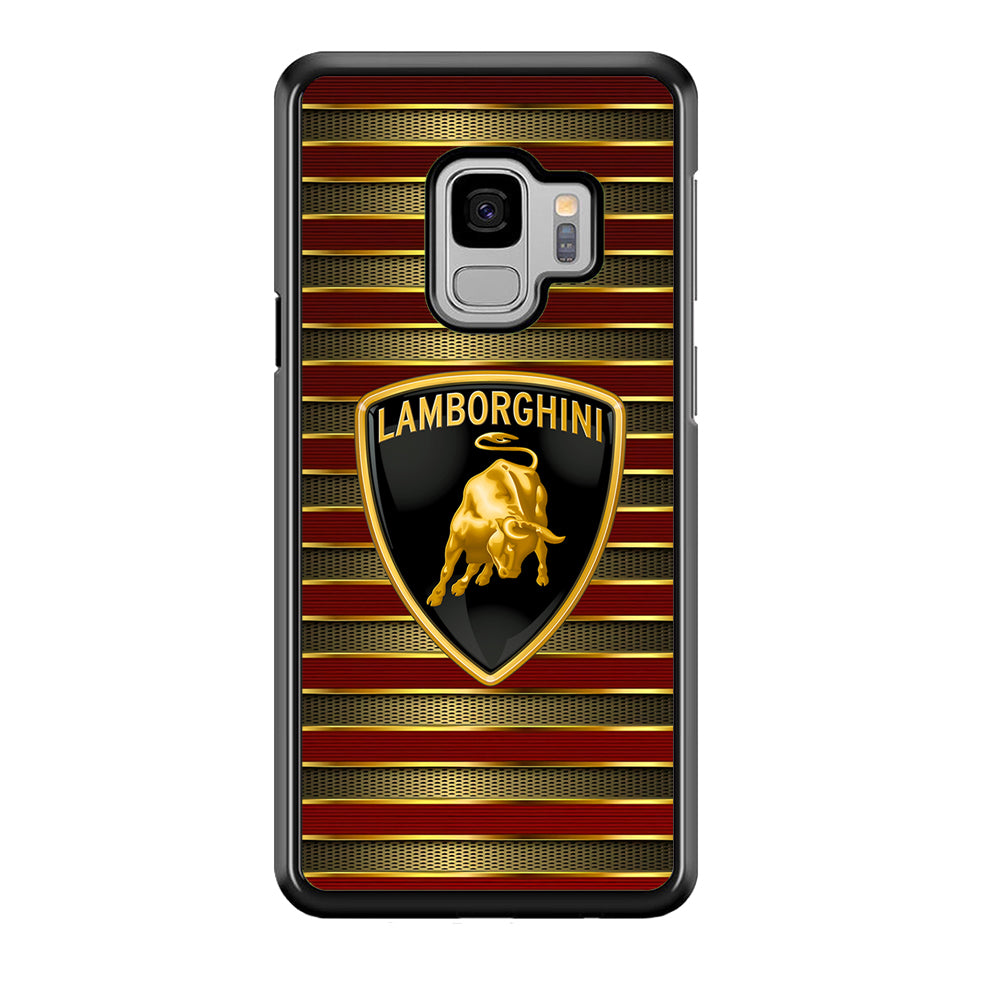 Lamborghini Red Gold Luxury Samsung Galaxy S9 Case | Slim Rubber Case for Samsung Galaxy S9