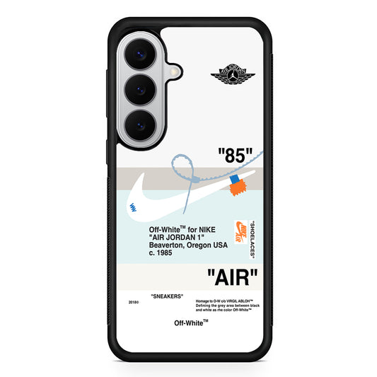 Off White x Nike Air Jordan Natural Samsung Galaxy S26 Case | Slim Rubber Case for Samsung Galaxy S26