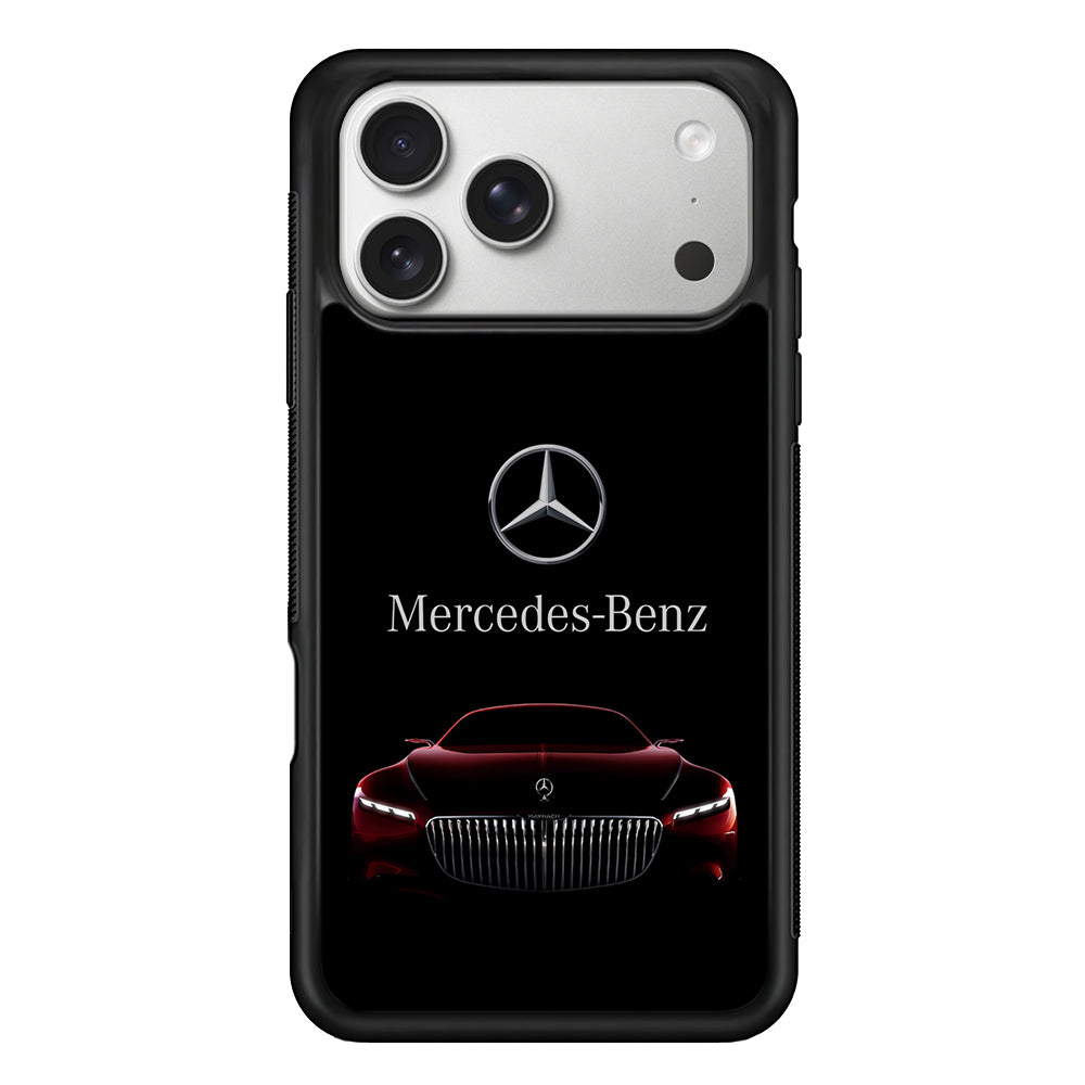 Mercedes-Benz Red Dark Aesthetic iPhone 17 Pro Case | Slim Rubber Case for iPhone 17 Pro