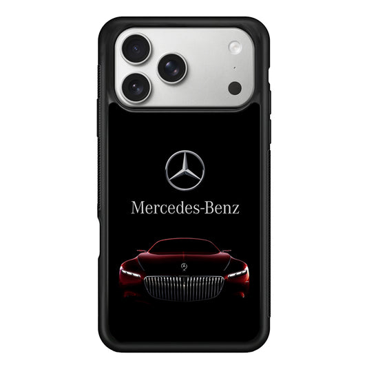 Mercedes-Benz Red Dark Aesthetic iPhone 17 Pro Case | Slim Rubber Case for iPhone 17 Pro
