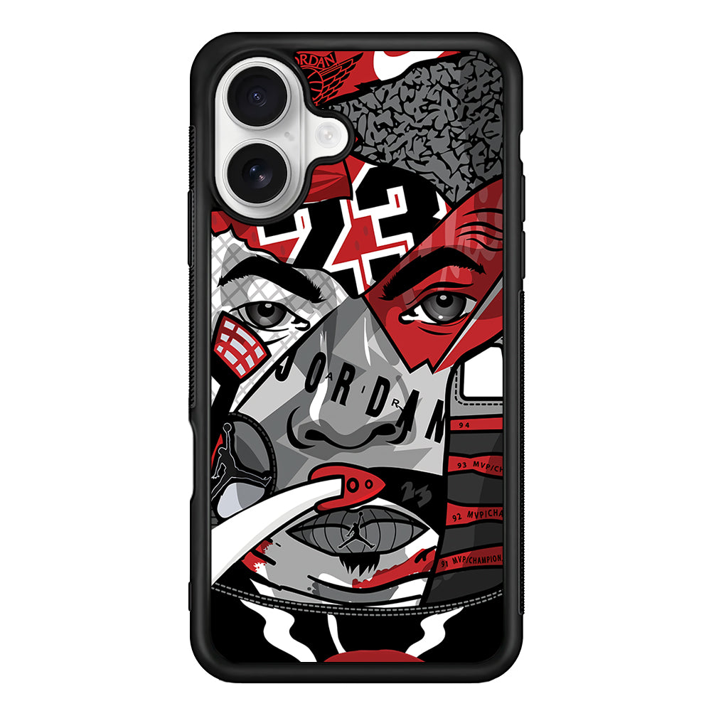 Air Jordan Warrior's Eyes iPhone 16 Plus Case – Slim Fit Protective Phone Case