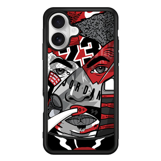 Air Jordan Warrior's Eyes iPhone 16 Plus Case – Slim Fit Protective Phone Case