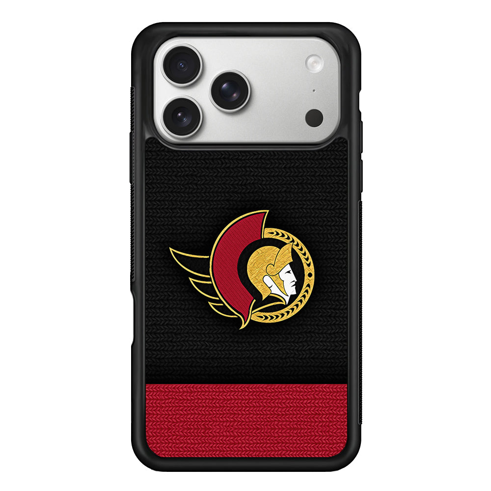 Ottawa Senators Pattern iPhone 17 Pro Case | Slim Rubber Case for iPhone 17 Pro
