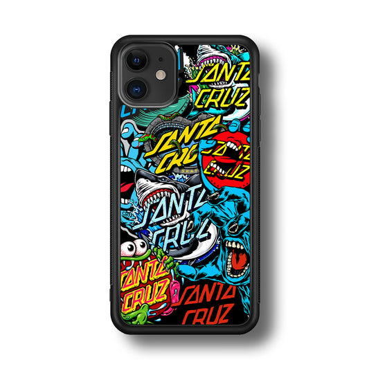 Santa Cruz Skateboard logo iPhone 11 Case | Slim Rubber Case for iPhone 11