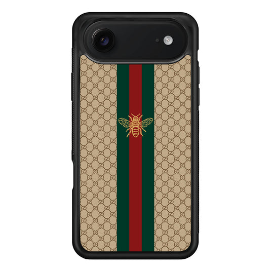 Gucci Latte Wall Stripe Bee Logo iPhone 17 Air Case | Slim Rubber Case for iPhone 17 Air