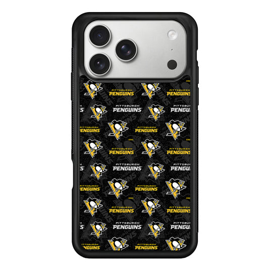Pittsburgh Penguins Pattern iPhone 17 Pro Case | Slim Rubber Case for iPhone 17 Pro