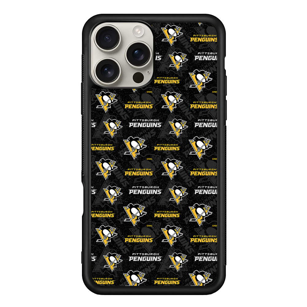 Pittsburgh Penguins Pattern iPhone 16 Pro Max Case | Stylish Protective Case for iPhone 16 Pro Max