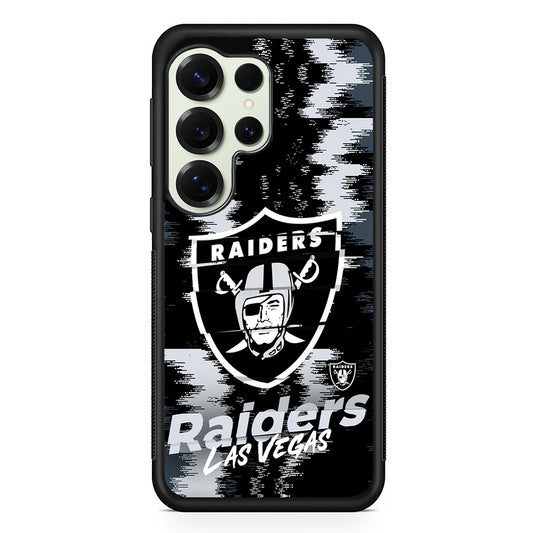 Las Vegas Raiders Abstract Color Samsung Galaxy S25 Ultra Case | Durable Rubber Case for Samsung Galaxy S25 Ultra