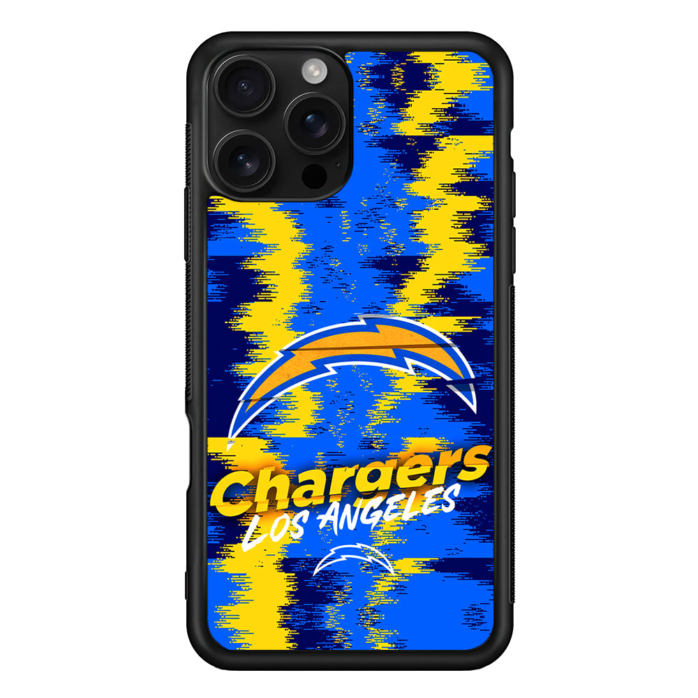 Los Angeles Chargers Abstract Color iPhone 16 Pro Case | Durable Protective Case for iPhone 16 Pro