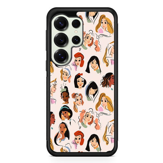 Princess Face Sketch Collection Samsung Galaxy S25 Ultra Case | Durable Rubber Case for Samsung Galaxy S25 Ultra