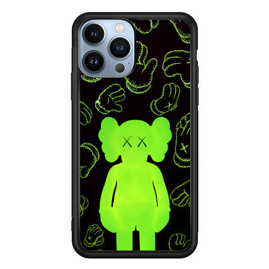 Kaws Doll Glowing Green iPhone 13 Pro Max Case | Slim Rubber Case for iPhone 13 Pro Max