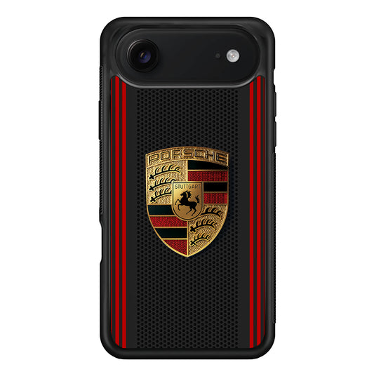 Porsche Gold Emblem iPhone 17 Air Case | Slim Rubber Case for iPhone 17 Air